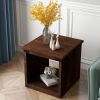 Bridgevine Home Farmhouse 24 inch Side Table, No Assembly Required, Aged Whiskey Finish