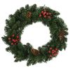 Christmas Wreaths 2 pcs with Decoration Green 1 ft