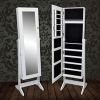 Standing Jewelry Cabinet with Mirror