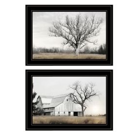 Trendy Decor 4U "Ohio Fields I" Framed Wall Art, Modern Home Decor Framed Print for Living Room, Bedroom & Farmhouse Wall Decoration by Lori Deiter