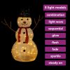 Decorative Christmas Snowman Figure with LED Luxury Fabric 3 ft