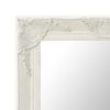 Wall Mirror Baroque Style 19.7"x23.6" White