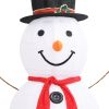 Decorative Christmas Snowman Figure LED Luxury Fabric 6 ft