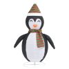 Decorative Christmas Snow Penguin Figure LED Luxury Fabric 2 ft