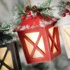 5.5"H Sullivans Lighted Lantern Ornament - Set of 3, Multicolored Christmas Ornaments