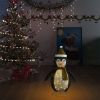 Decorative Christmas Snow Penguin Figure LED Luxury Fabric 2 ft