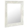 Wall Mirror Baroque Style 19.7"x23.6" White