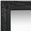 Wall Mirror Baroque Style15.7"x15.7" Black