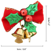 10x Red Fabric Bows With Bells Decorations Christmas Xmas Party Tree Ornament