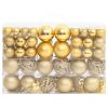 111 Piece Christmas Bauble Set Gold Polystyrene