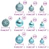 Christmas Baubles 100 pcs Turquoise 1.2" / 1.6" / 2.4"