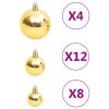 111 Piece Christmas Bauble Set Gold Polystyrene