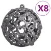 111 Piece Christmas Bauble Set White and Gray Polystyrene