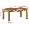 Coffee Table 39.4"x21.7"x17.7" Solid Wood Reclaimed