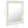 Wall Mirror Baroque Style 19.7"x23.6" White