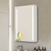 30x20 inch LED Bathroom Medicine Cabinet Surface Mounted Cabinets With Lighted Mirror White Left Open