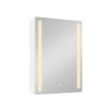 30x20 inch LED Bathroom Medicine Cabinet Surface Mounted Cabinets With Lighted Mirror White Left Open