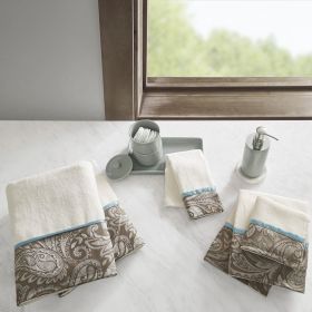 6 Piece Jacquard Towel Set (Color: as Pic)