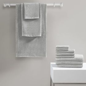 100% Cotton Quick Dry 12 Piece Bath Towel Set (Color: as Pic)